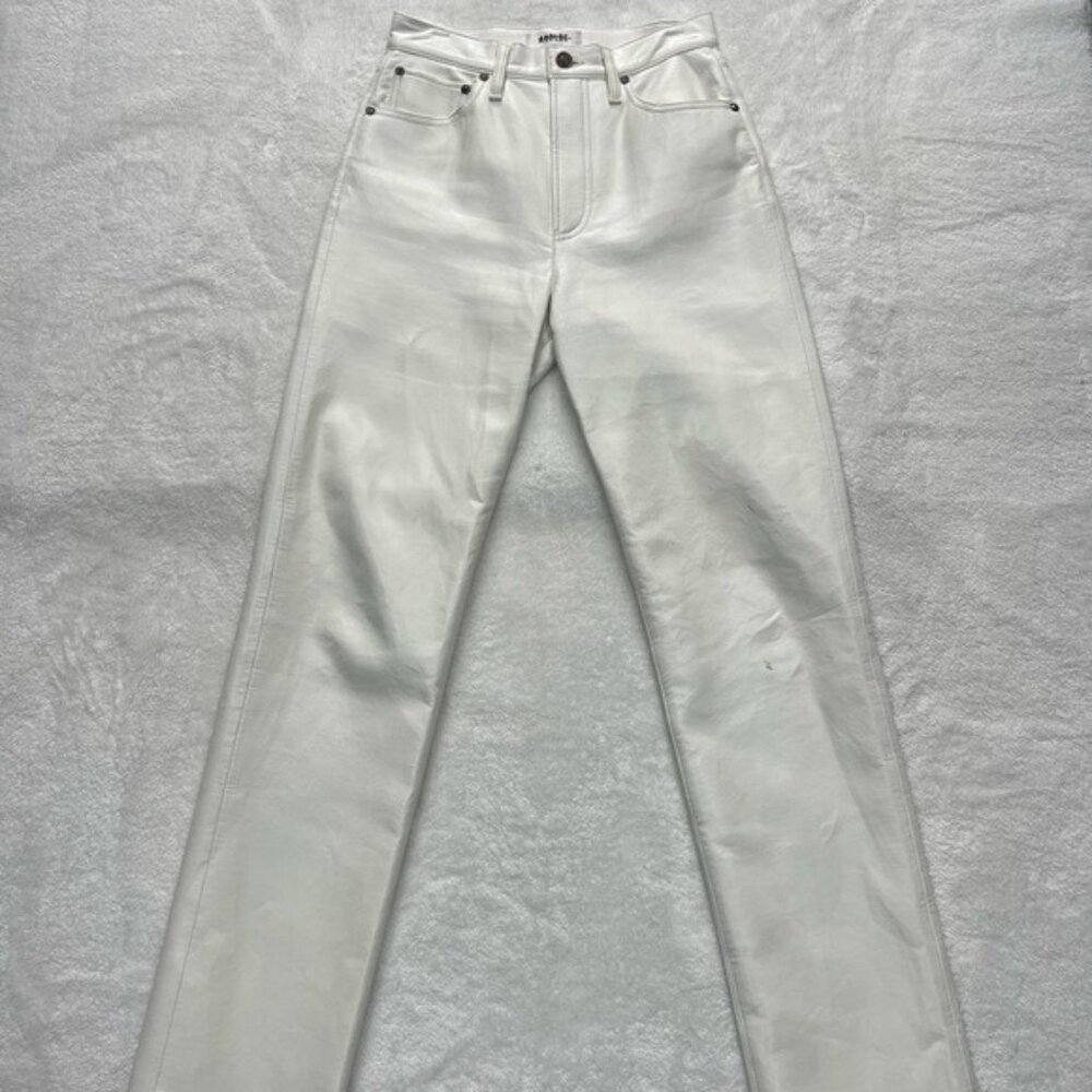 Agolde Recycled Leather Pants White Women’s EU 24/US 0